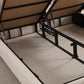 Lit Coffre CAPI BEIGE - Velours