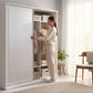 Armoire 2 Portes Coulissantes Lirona Blanc