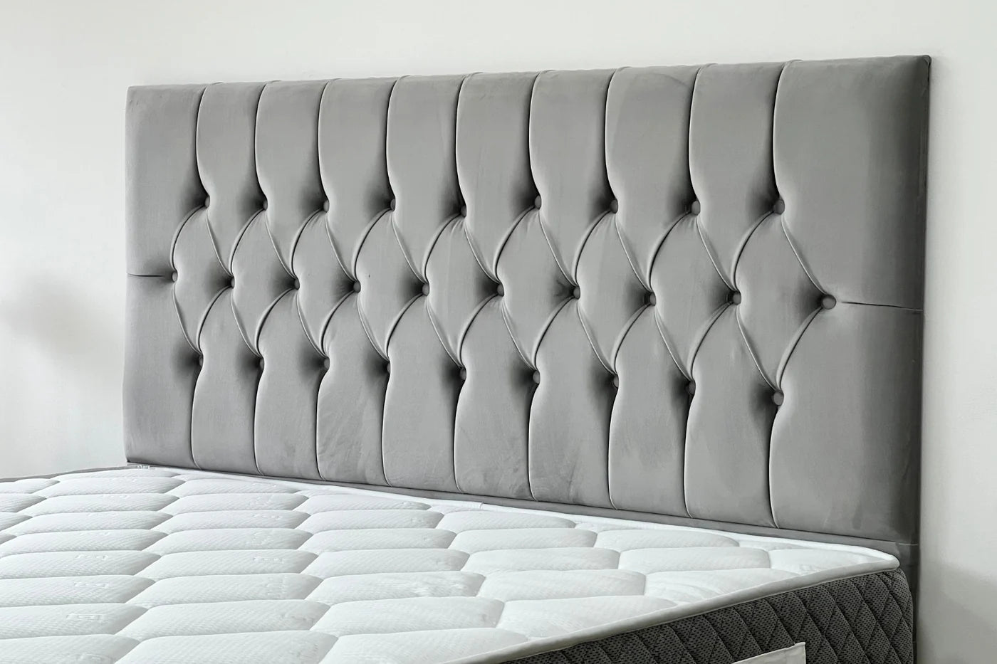 Lit Coffre CAPI GRIS - Velours