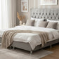 Lit Coffre CAPI GRIS - Velours