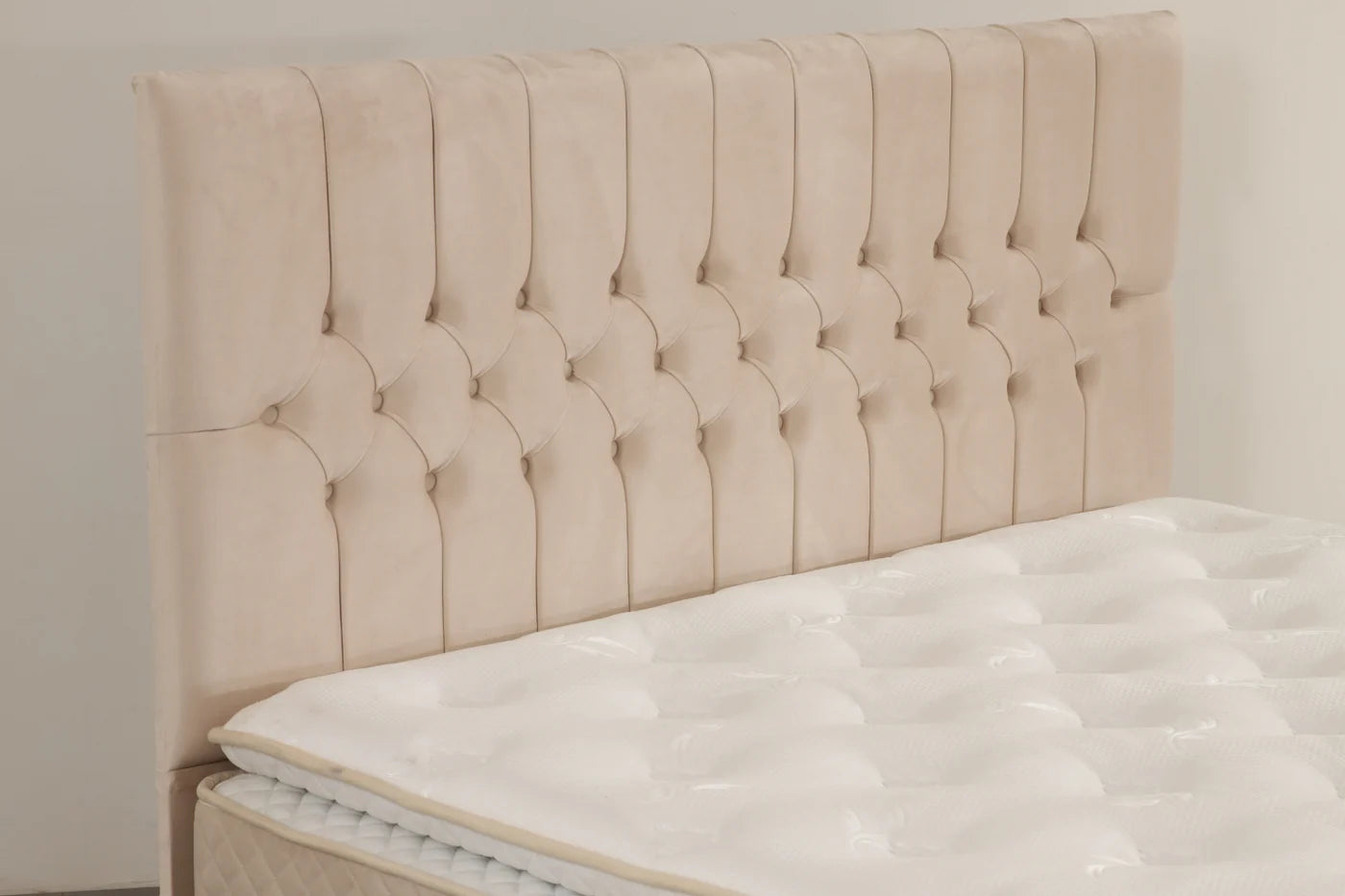 Lit Coffre CAPI BEIGE - Velours