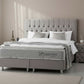 Lit Coffre CAPI GRIS - Velours