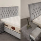 Lit Coffre CAPI GRIS - Velours