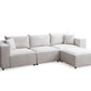 Canapé Modulable Élégance Chenille 3+1 Pouf