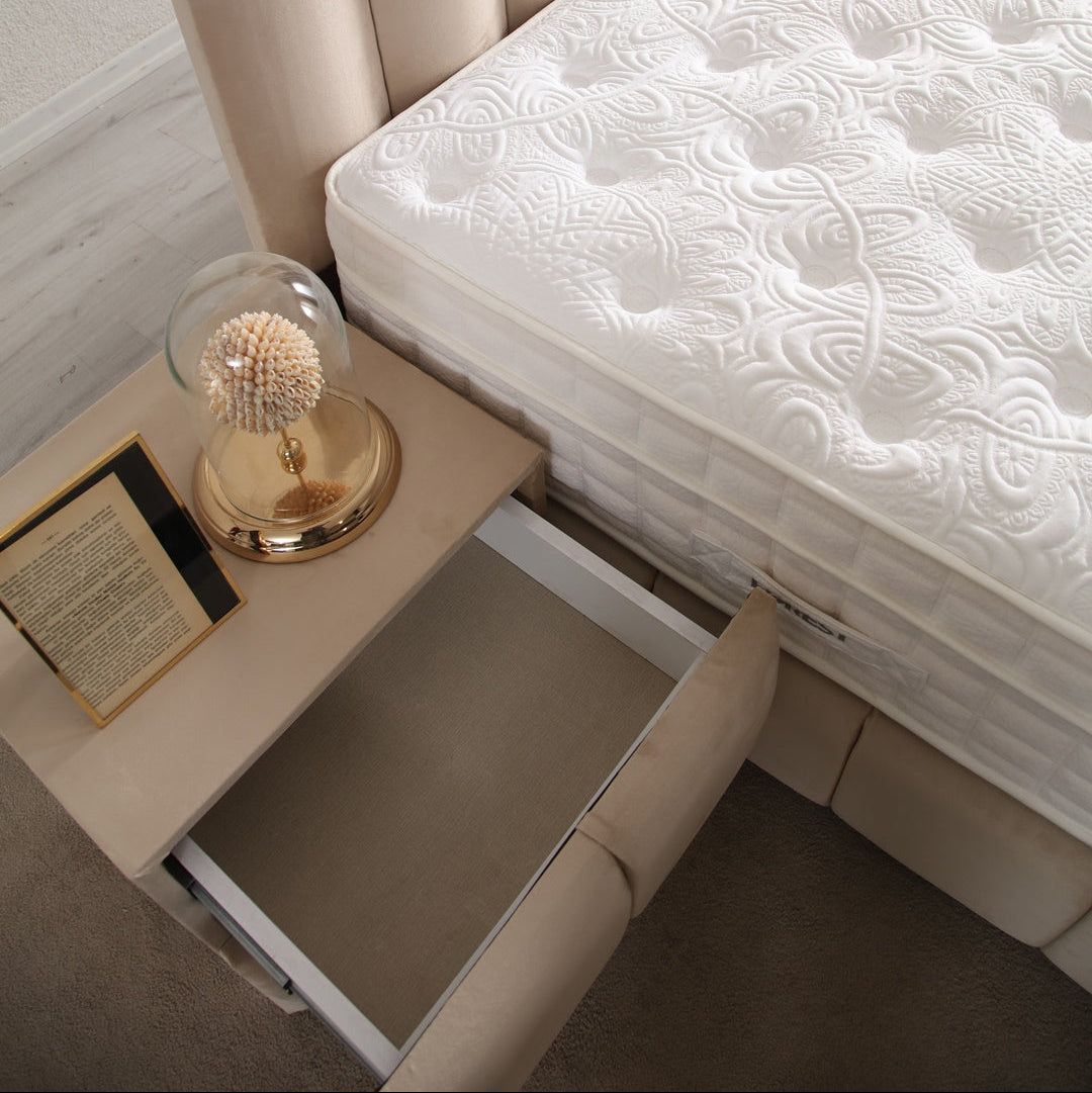 Chevet Sana BEIGE - Velours