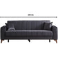 Canapé Convertible Novia Velours Gris Anthracite