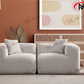 CANAPÉ MODULABLE NUAGE - CHENILLE - BLANC CASSÉ