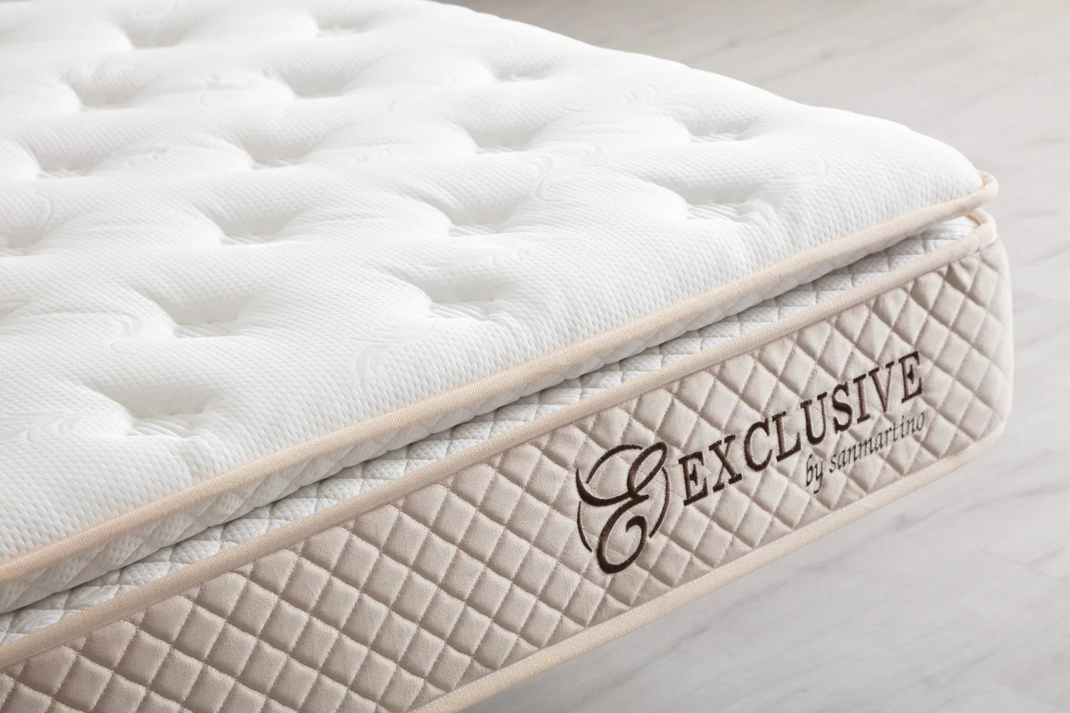 Matelas Ressort Ensachés SM Exclusive Beige - 32 cm Surmatelas Intégré