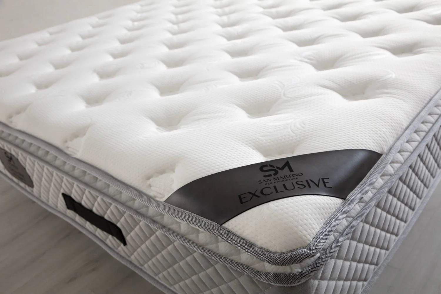 Matelas Ressort Ensachés SM Exclusive Gris - 32 cm Surmatelas Intégré