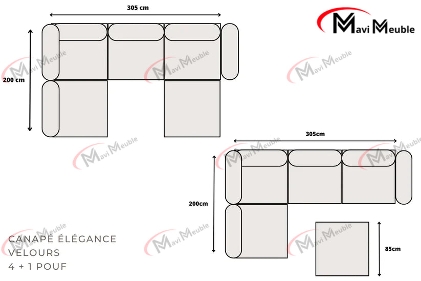 CANAPÉ MODULABLE ÉLÉGANCE - BEIGE