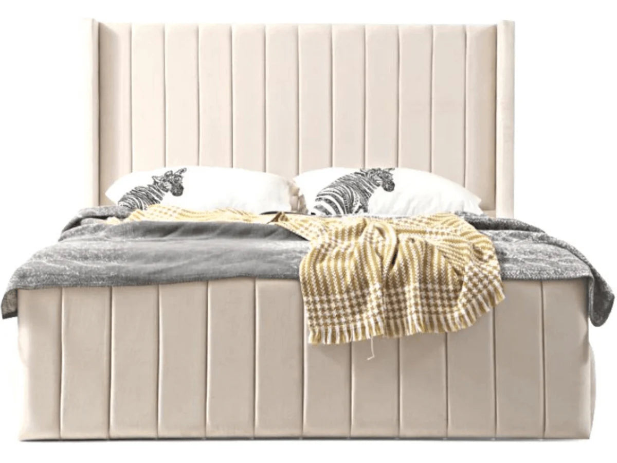 Cadre De Lit SANA BLANC CASSÉ - Velours