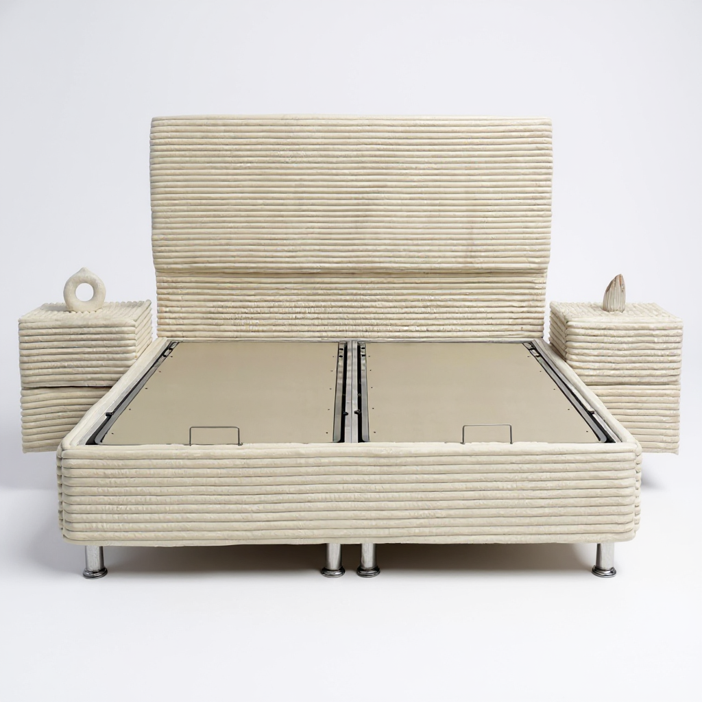 Lit Coffre VANIYA BLANC CASSÉ - Doudoud