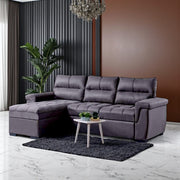 Canapé d'Angle Convertible Kasas Velours Gris
